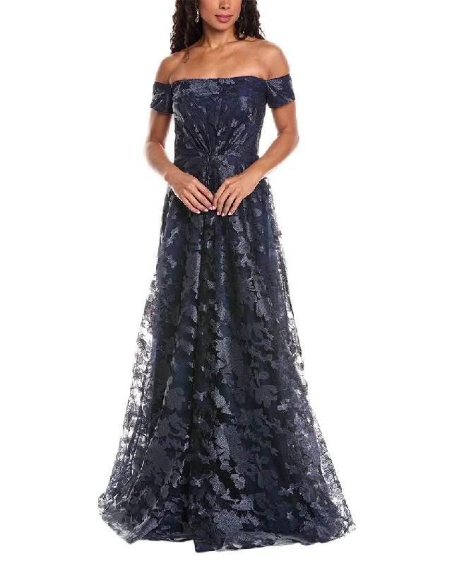 Unbeatable Prices Rene Ruiz Off-The-Shoulder Draped A-Line Gown