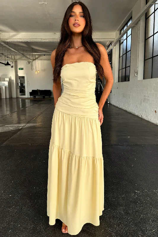 TIME-Limited Offer Charlotte Maxi Dress - Yellow