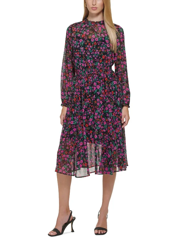 Overstock Sale Womens Smocked Calf Midi Dress