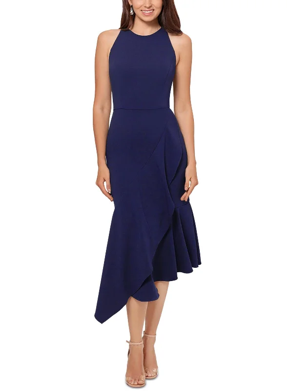 Deal Explosion Petites Womens Semi-Formal Midi Cocktail And Party Dress