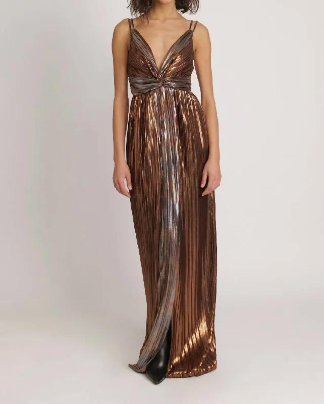 Major Savings Naomi Dress In Bronze