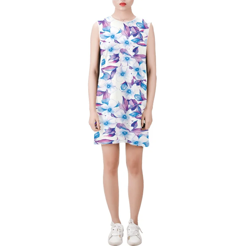 YEAR-End Clearance Sleeveless Round Neck Shift Dress (Model D51)