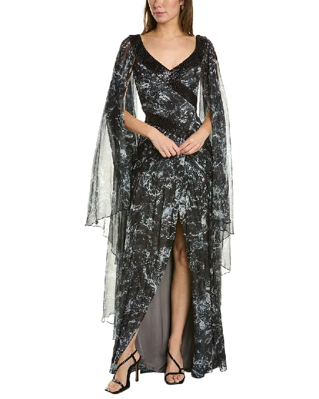 Overstock Tadashi Shoji Cape Sleeve Gown