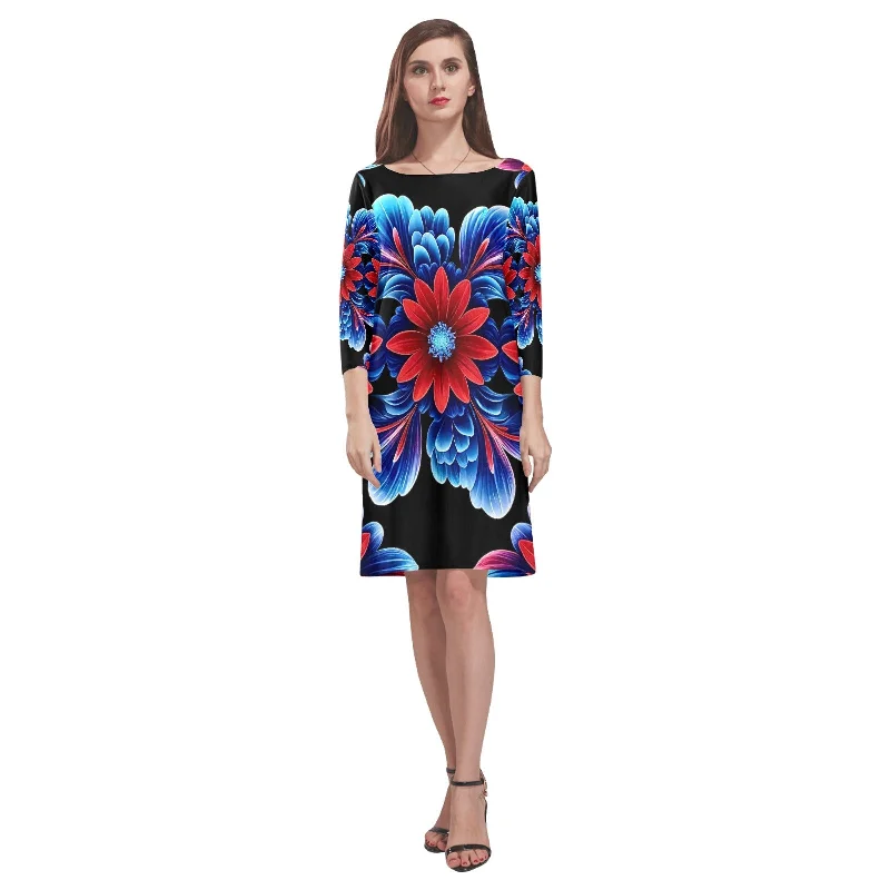 Super Deal Women's Loose Round Neck Dress (Model D22)
