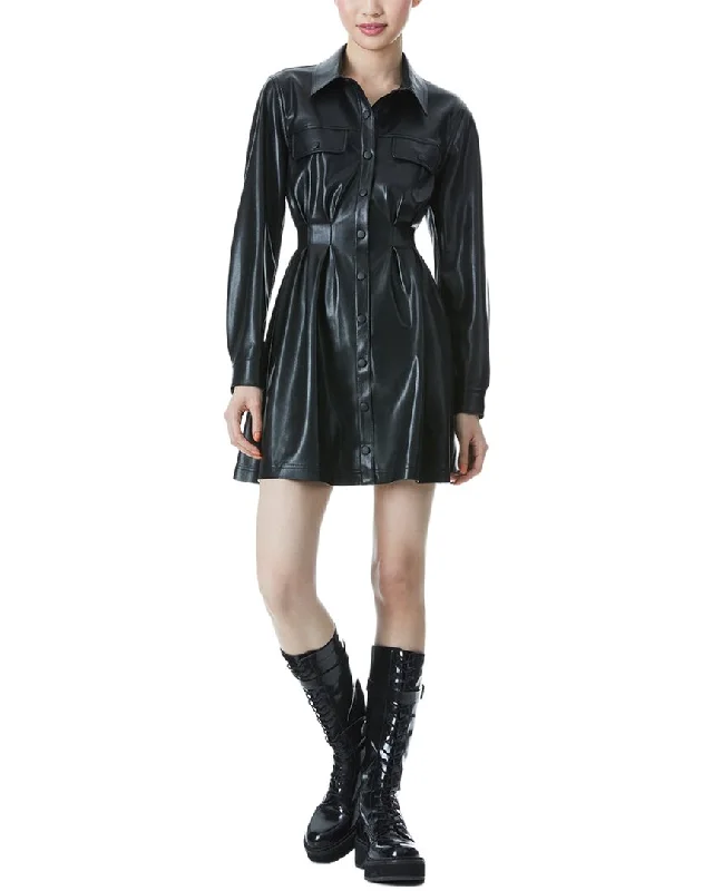 Best Bargains alice + olivia Malina Placket Shirtdress