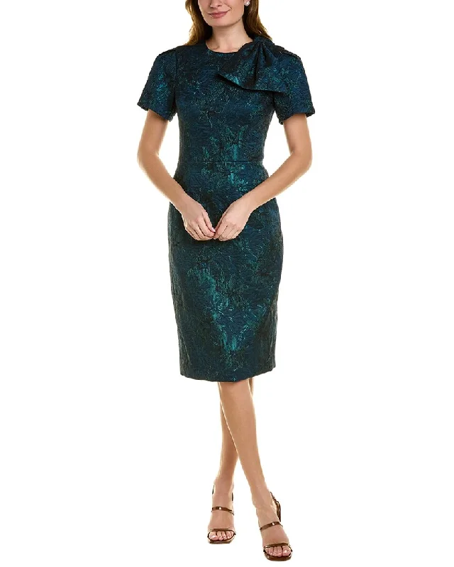 Midnight Sale Teri Jon by Rickie Freeman Metallic Jacquard Cocktail Dress