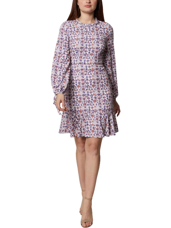Special Buy Womens Floral Ruffled Mini Dress