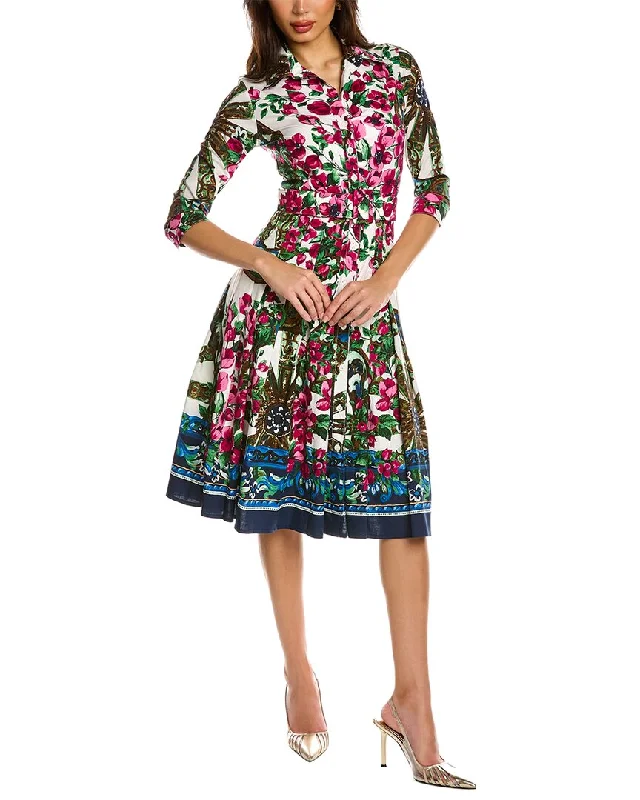 Special Discount Samantha Sung Patricia Wool & Silk-Blend Shirtdress
