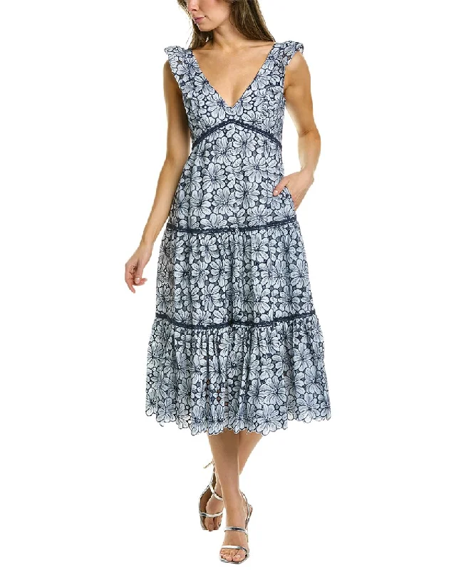 Great Deals Marchesa Notte Lace Midi Dress