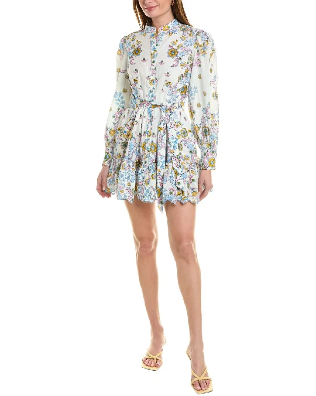 Unmissable Offer Hemant & Nandita Belted Linen-Blend Shirtdress