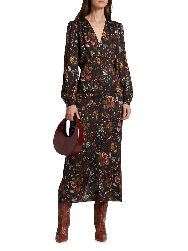 Clearance Sale Terina Dress In Black Multi