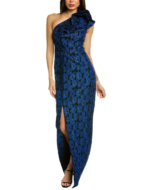 Now or Never Teri Jon by Rickie Freeman One-Shoulder Gown