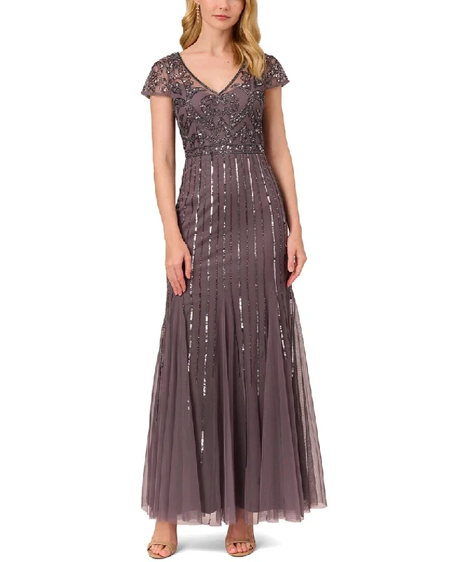 Limited Availability Adrianna Papell Lace Embellished Gown