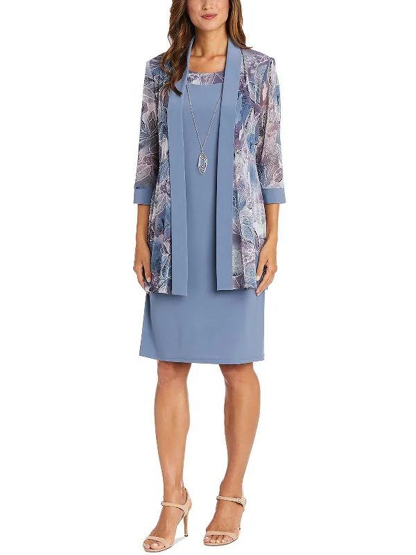 Weekend Deal Womens Jacket Sheath Two Piece Dress