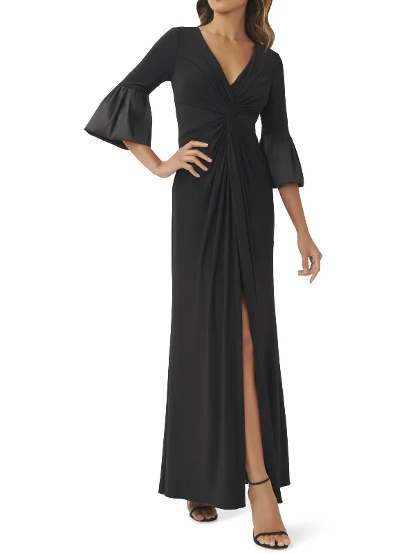 Huge Discounts Womens Front Twist Maxi Evening Dress