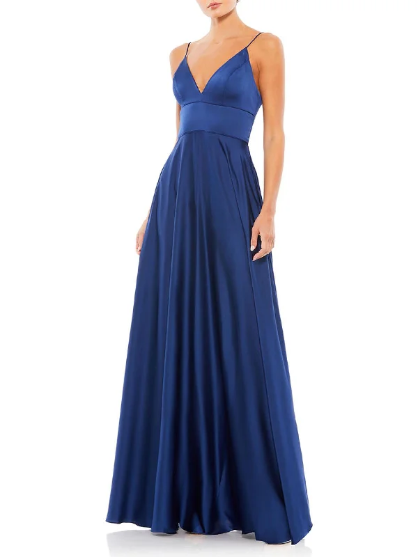 Unbeatable Prices Womens Satin Sleeveless Evening Dress