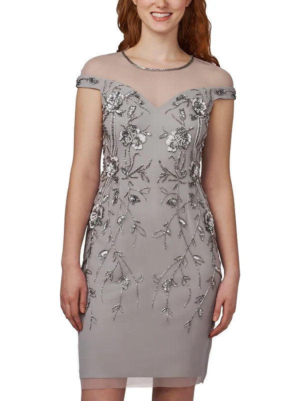 Unmissable Offer Womens Beaded Mini Sheath Dress