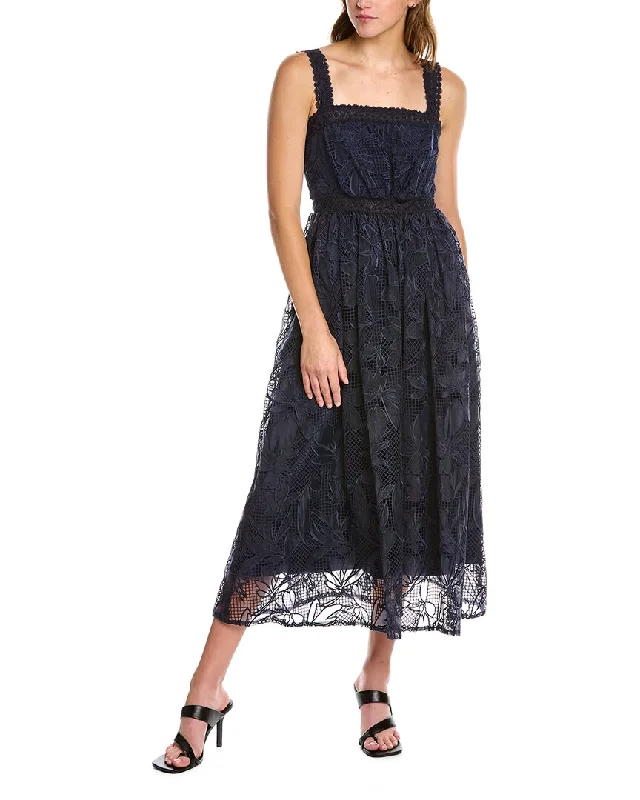 Deal Mania ML Monique Lhuillier Lace Midi Dress