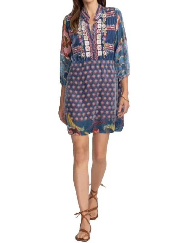 Holiday Sale Vember Burnout Gweneth Dress In Multi