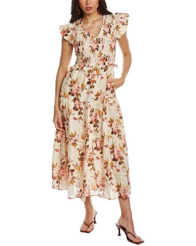 Buy More, Save More SEA NY Esme Smocked Midi Dress