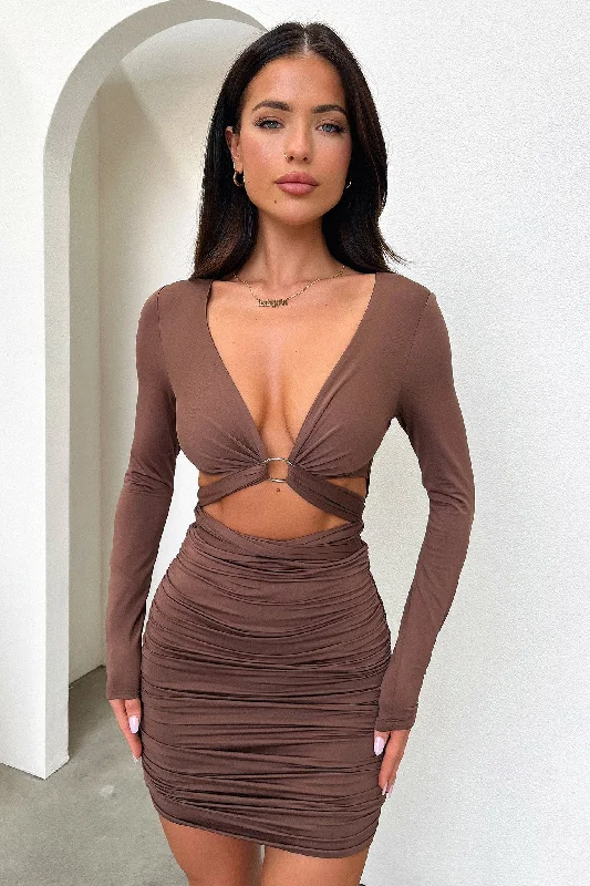 Epic Deals Laverna Dress - Brown