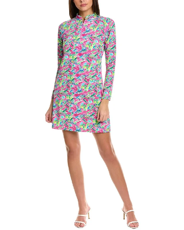 Deal Mania IBKUL Mock Neck Sheath Dress