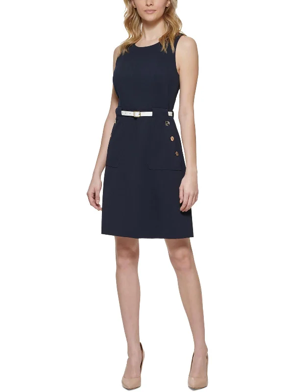 Deal Explosion Petites Womens Work Mini Sheath Dress