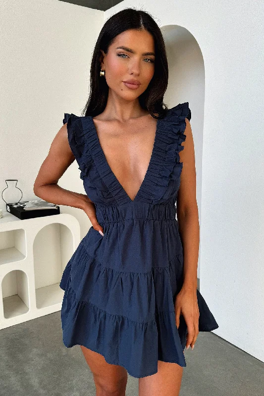 Quick Sale Shaylee Dress - Navy