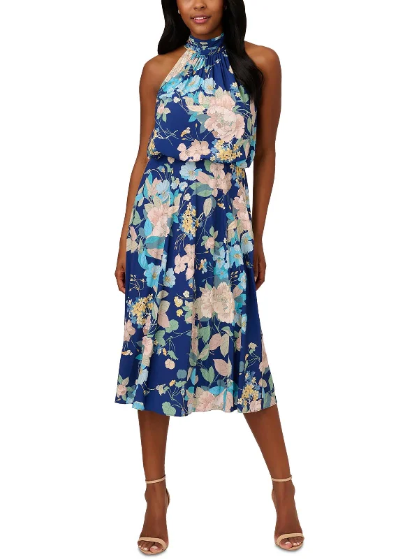 Price Slash Womens Polyester Fit & Flare Dress