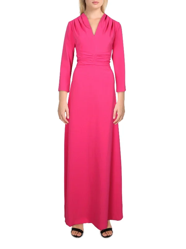 Final Clearance Womens V Neck Maxi Evening Dress