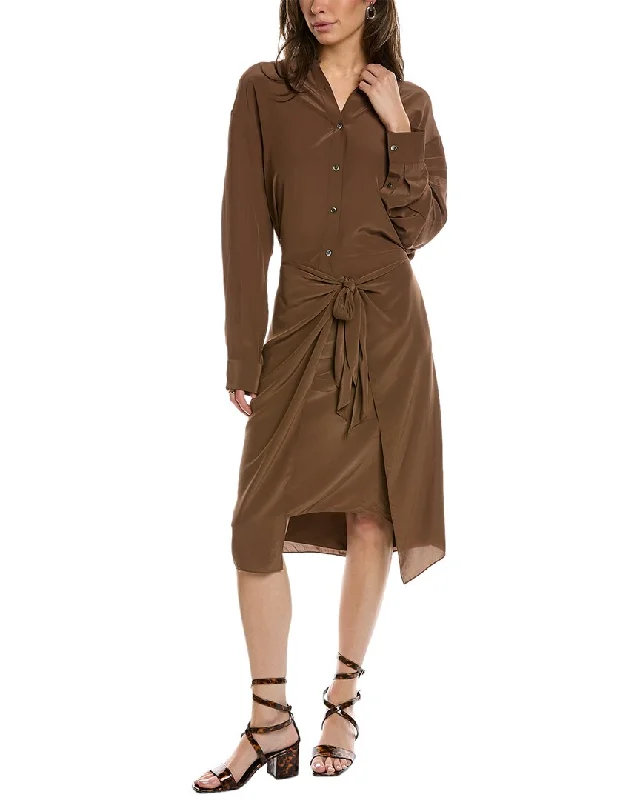 Closeout Theory Sarong Shirtdress