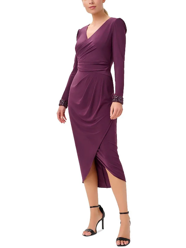 Fantastic Offers Womens Surplice Tea Wrap Dress