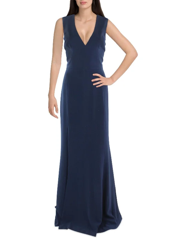 Price Slash Sandra Womens V-Neck Sleeveless Formal Dress