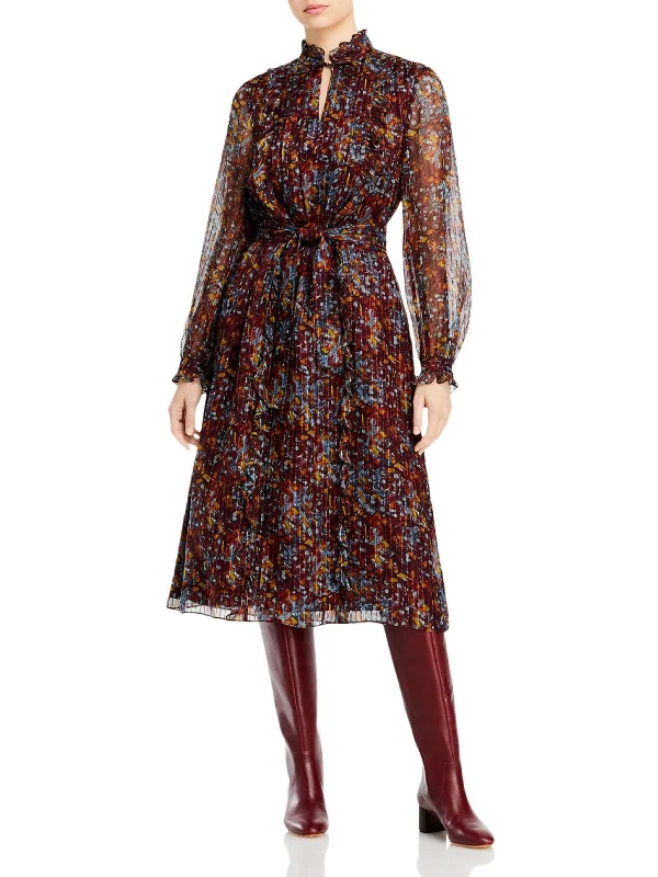 Super Bargain Harlan Womens Silk Printed Shift Dress