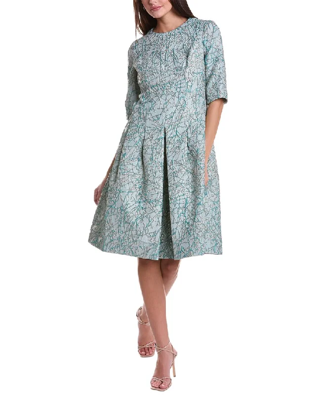 Flash Deals Teri Jon by Rickie Freeman Jacquard A-Line Dress