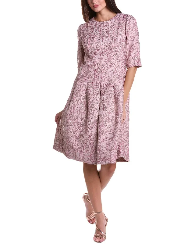 Price Drop Teri Jon by Rickie Freeman Jacquard A-Line Dress