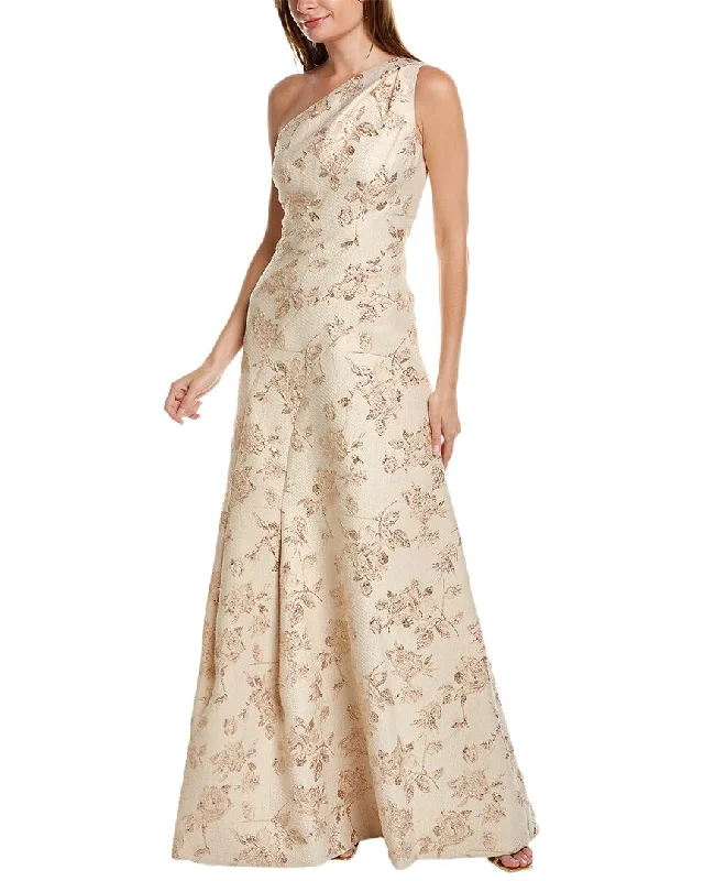 Special Price Teri Jon by Rickie Freeman One-Shoulder Gown