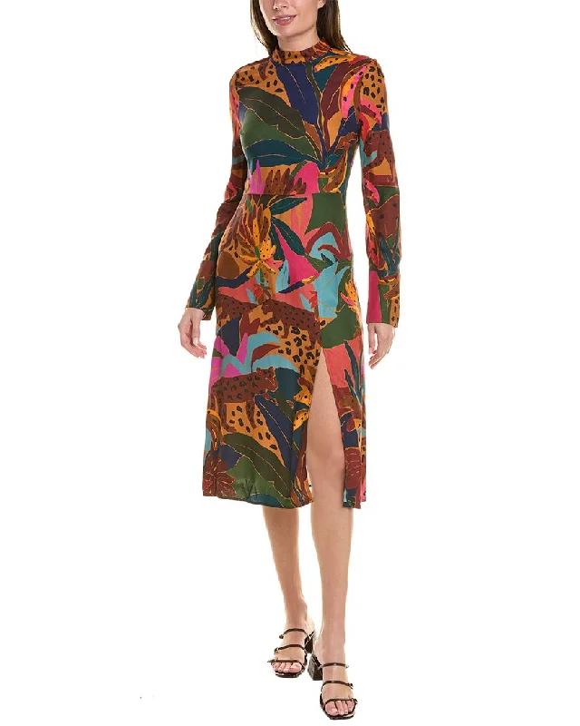 Clearance Sale FARM Rio Leopards Jungle Midi Dress