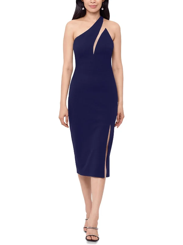 Warehouse Sale Womens Mesh Inset Polyester Sheath Dress