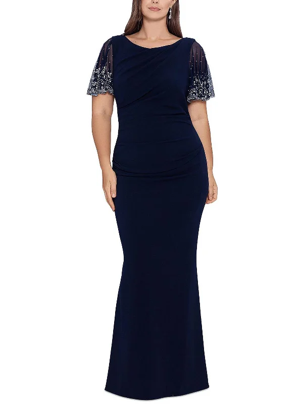 Buy Now Plus Womens Gathered Maxi Evening Dress