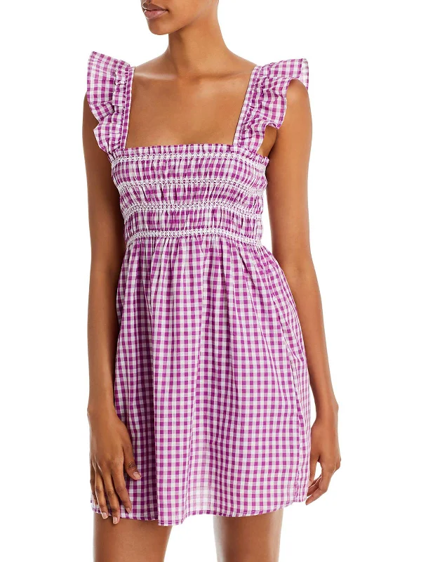 Super Sale Adalhia Womens Gingham Casual Sundress