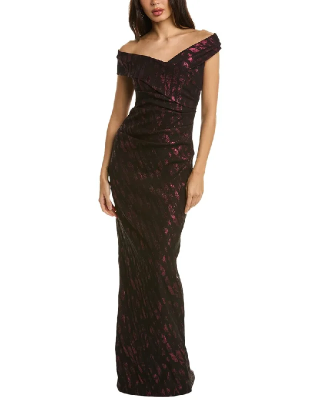 Massive Deals Teri Jon by Rickie Freeman Jacquard Gown