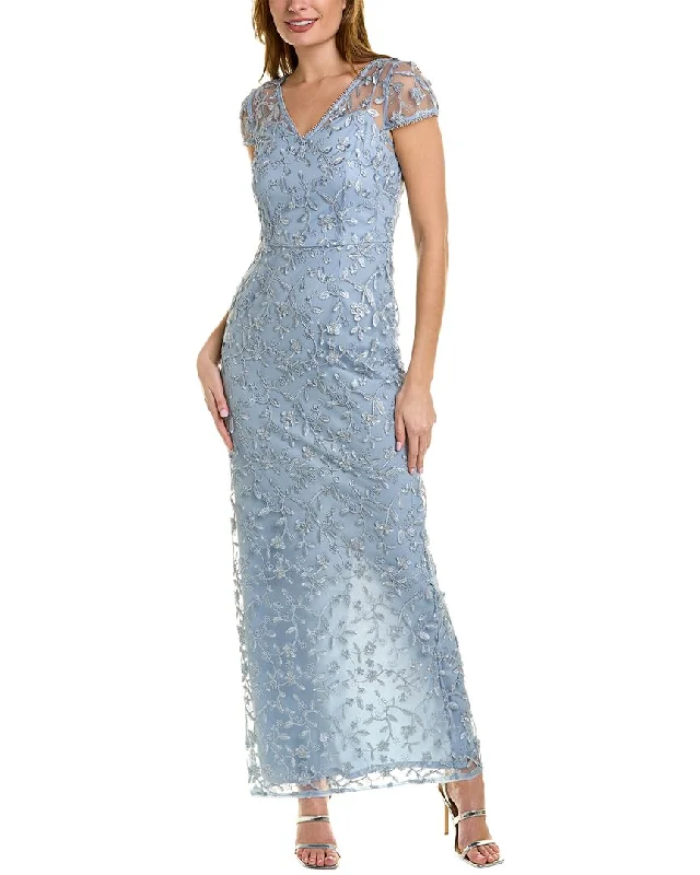 While Supplies Last Adrianna Papell Embroidered Gown