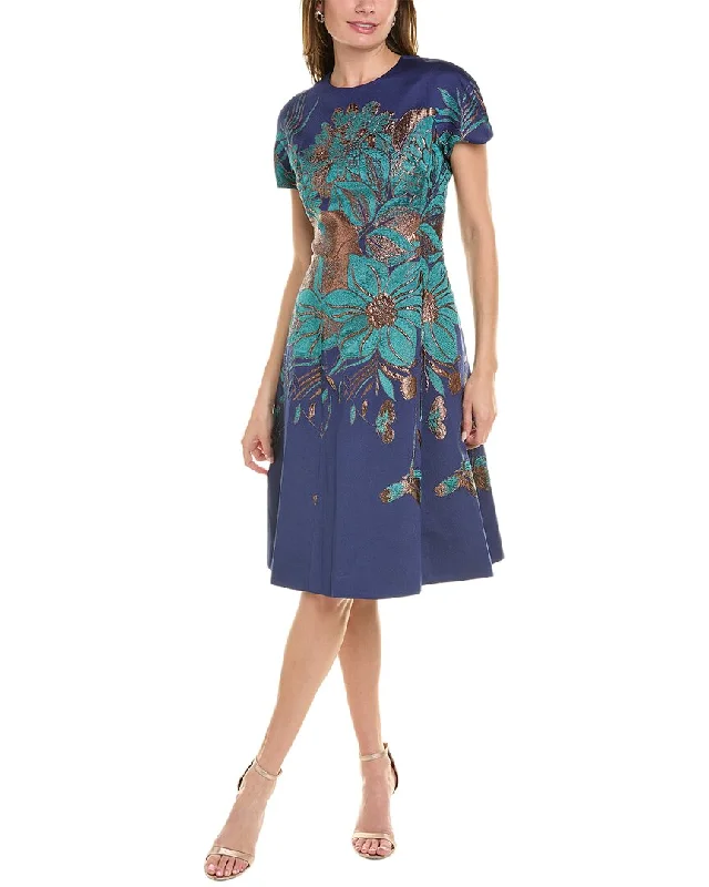 Savings Galore Teri Jon by Rickie Freeman Brocade A-Line Dress