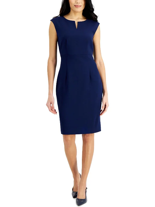 Clearance Sale Petites Womens Seamed Sheath Wear to Work Dress