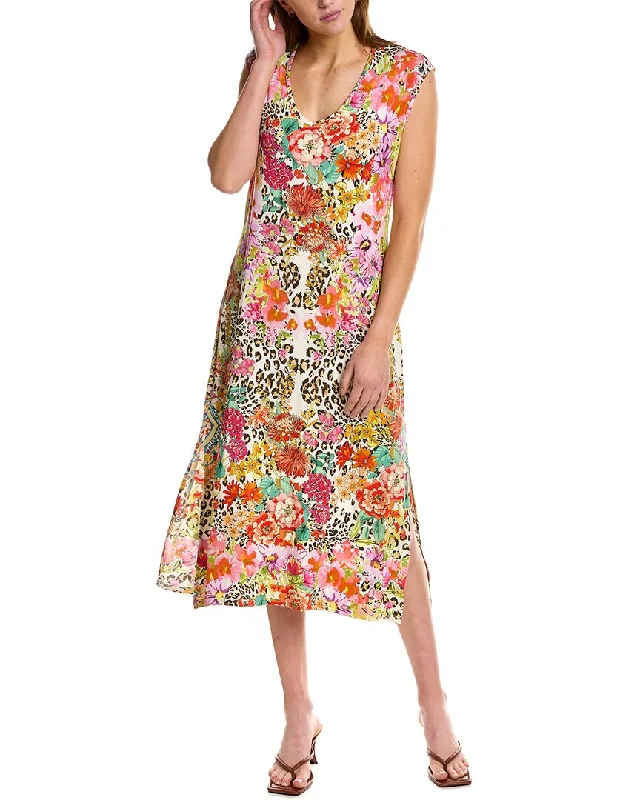 Fantastic Offers Johnny Was Wild Garden High Slit Knit Dress