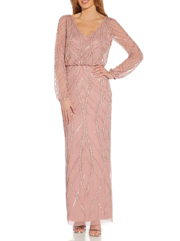 Loyalty Reward Womens Beaded Maxi Evening Dress