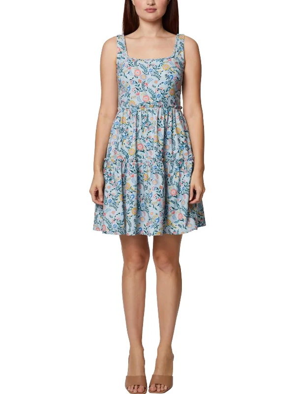 Best Bargains Womens Mini Scoop Neck Fit & Flare Dress