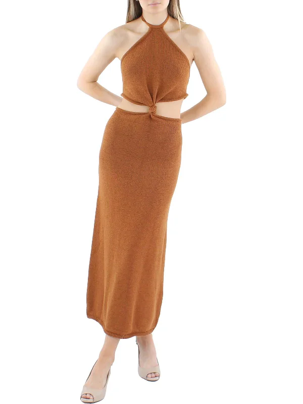 Super Sale Cameron Womens Knit Cut Out Halter Dress