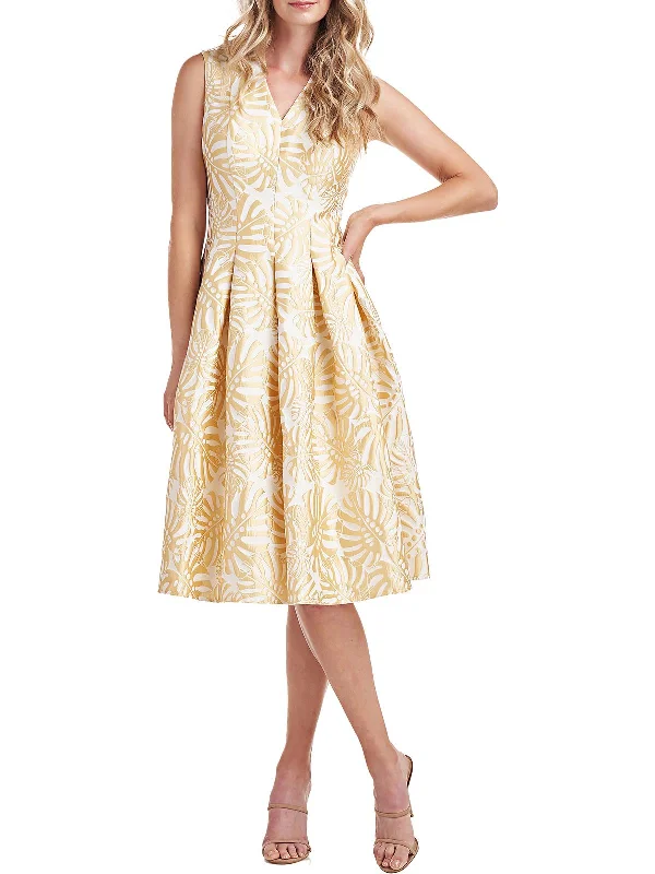 Exclusive Access Liana Womens Party Midi Fit & Flare Dress